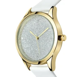 Montre femme MF485-DORE - Bracelet Cuir Blanc