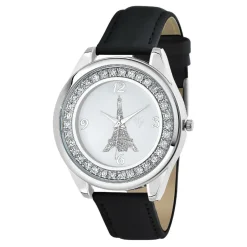 Montre femme MF458-NOIR- Bracelet en Cuir Noir