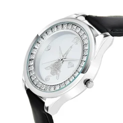 Montre femme MF458-NOIR- Bracelet en Cuir Noir