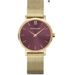 Montre Femme Naf Naf - NAFW1059 Bracelet Acier Doré