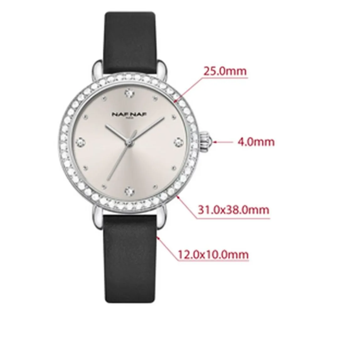 Montre Femme Naf Naf - NAFW1161 Bracelet Cuir Noir