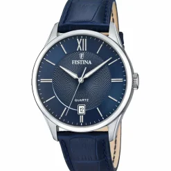 Montre Festina CLASSIQUE F20426-2 - Montre ACIER CADRAN BLEU CUIR BLEU Festina Montres
