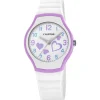 Montre Fille Bracelet Résine Blanc 3 AIGUILLES K5806-1