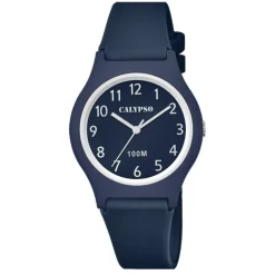 Montre Fille Bracelet Résine Bleu 3 AIGUILLES K5798-4