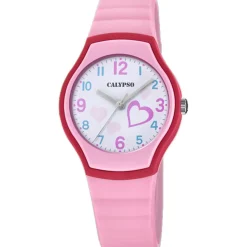 Montre Fille Bracelet Résine Rose 3 AIGUILLES K5806-2