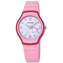 Montre Fille Bracelet Résine Rose 3 AIGUILLES K5806-2