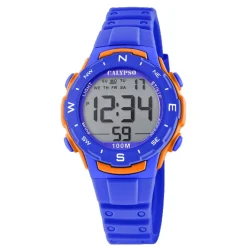 Montre Garçon Bracelet Résine Bleu K5801-3