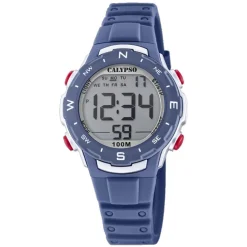 Montre Garçon Bracelet Résine Bleu K5801-5