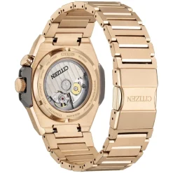 Montre Homme Citizen Series 8 Gmt - 890 Model Nb606953H - Bracelet Acier Doré Rose