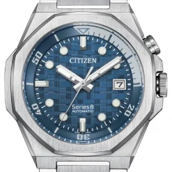 Montre Homme Citizen Series 8 Gmt - 890 Model Nb6060­58L - Bracelet Acier Argent