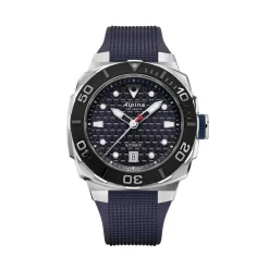 Montre Homme ALPINA Seastrong - AL-525N3VE6 Bracelet Caoutchouc Bleu