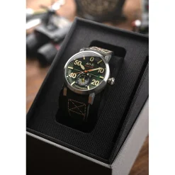 Montre Homme AVI-8 Dambuster Chadwick Meca-Quartz - AV-4113-02 Bracelet Cuir Vert