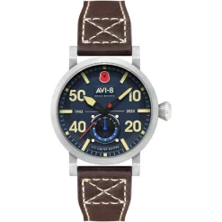 Montre Homme AVI-8 Dambuster 80Th Anniversary Royal British Legion Meca-Quatz Limited Edition - AV-4108-RBL-02 Bracelet Cuir Marron