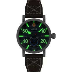 Montre Homme AVI-8 Dambuster 80Th Anniversary Royal British Legion Meca-Quatz Limited Edition - AV-4108-RBL-02 Bracelet Cuir Marron
