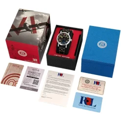 Montre Homme AVI-8 Dambuster 80Th Anniversary Royal British Legion Meca-Quatz Limited Edition - AV-4108-RBL-01 Bracelet Cuir Noir