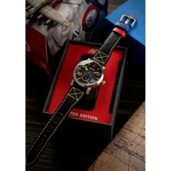 Montre Homme AVI-8 Dambuster 80Th Anniversary Royal British Legion Meca-Quatz Limited Edition - AV-4108-RBL-01 Bracelet Cuir Noir