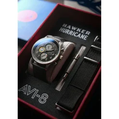 Montre Homme AVI-8 Hawker Hurricane Classic Chronograph - AV-4011-0U Bracelet Cuir Gris