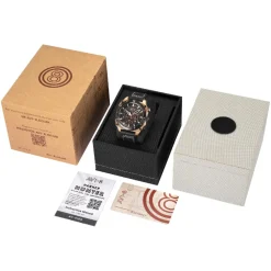 Montre Homme AVI-8 Hawker Hunter Atlas Dual Time Chronograph - AV-4100-06 Bracelet Cuir Noir