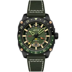 Montre Homme Avi-8 Hawker Hunter - AV-4122-03 Bracelet Cuir Vert