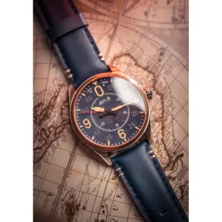 Montre Homme AVI-8 Spitfire Smith Automatic - AV-4090-05 Bracelet Cuir Bleu