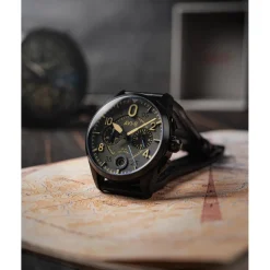 Montre Homme AVI-8 Spitfire Lock Chronograph - AV-4089-08 Bracelet Cuir Noir