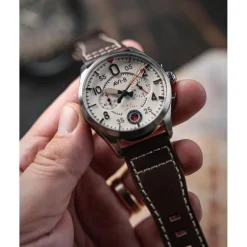 Montre Homme AVI-8 Spitfire Lock Chronograph - AV-4089-05 Bracelet Cuir Marron