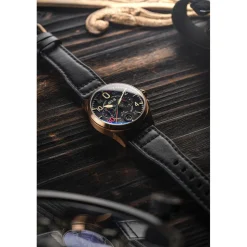 Montre Homme AVI-8 Spitfire Lock Chronograph D-Day 80 Limited Edition - AV-4089-0A Bracelet Cuir Noir