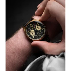 Montre Homme AVI-8 Spitfire Lock Chronograph - AV-4089-07 Bracelet Cuir Noir