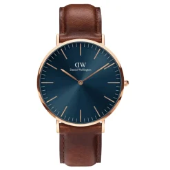 Montre Homme Daniel Wellington St Mawes - DW00100626 Bracelet Cuir Marron