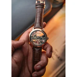 Montre Homme EARNSHAW Cornwall Bridge Automatic - ES-8287-02 Bracelet Cuir Marron