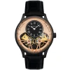 Montre Homme EARNSHAW Faraday Double Barrel Automatic - ES-8179-0D Bracelet Cuir Noir