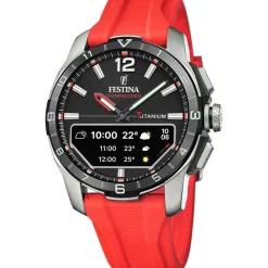 Montre Homme Festina Connected - F23000-C Bracelet Résine Rouge