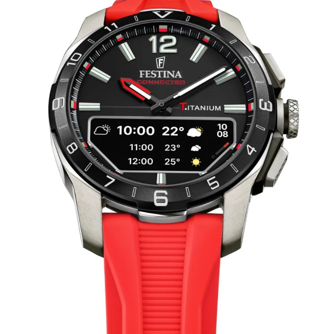 Montre Homme Festina Connected - F23000-C Bracelet Résine Rouge