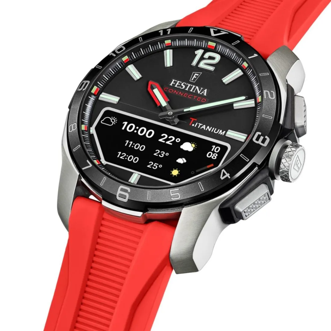 Montre Homme Festina Connected - F23000-C Bracelet Résine Rouge