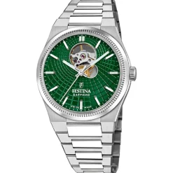 Montre Homme Festina Swiss Made Automatic - F20053-3 Bracelet Acier Argent