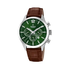 Montre Homme Festina Timeless Chronograph - F20542-8 Bracelet Cuir Marron