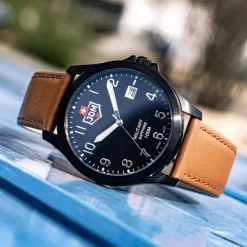 Montre Homme JDM Military Alpha I - JDM-WG001-04 Bracelet Cuir Marron