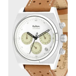 Montre Homme Kelton RC 24 Chrono - 9124842 Méca-Quartz Blanc