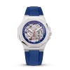 Montre Homme Maison Du Temps MTZeta Skeleton Silicone Bleu