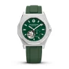 Montre Homme Maison Du Temps MTDelta Coeur Ouvert Vert Caoutchouc Vert