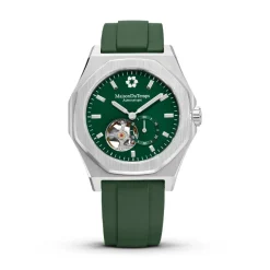 Montre Homme Maison Du Temps MTDelta Coeur Ouvert Vert Caoutchouc Vert