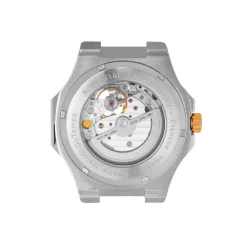 Montre Homme Maison Du Temps MTZeta Coeur Ouvert Noir Doré Jaune SIlicone Noir