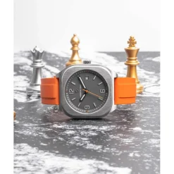 Montre Homme Maison Du Temps MTIota Gris Caoutchouc Orange
