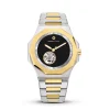 Montre Homme Maison Du Temps MTZeta Coeur Ouvert Noir Doré Jaune Acier