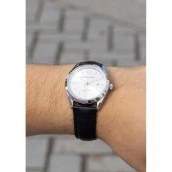 Montre Homme Maison Du Temps MTOmicron Silver Cuir Noir
