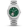 Montre Homme Maison Du TempsMTDelta Coeur Ouvert Vert Acier