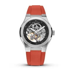 Montre Homme Maison Du Temps MTEpsilon Skeleton Silicone Rouge