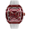 Montre Homme Nubeo Montres Magellan 24H Automatic - NB-6087-02 Bracelet Silicone Blanc