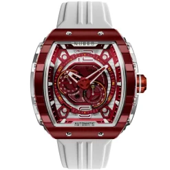 Montre Homme Nubeo Montres Magellan 24H Automatic - NB-6087-02 Bracelet Silicone Blanc