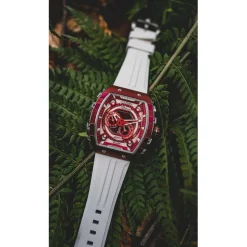 Montre Homme Nubeo Montres Magellan 24H Automatic - NB-6087-02 Bracelet Silicone Blanc